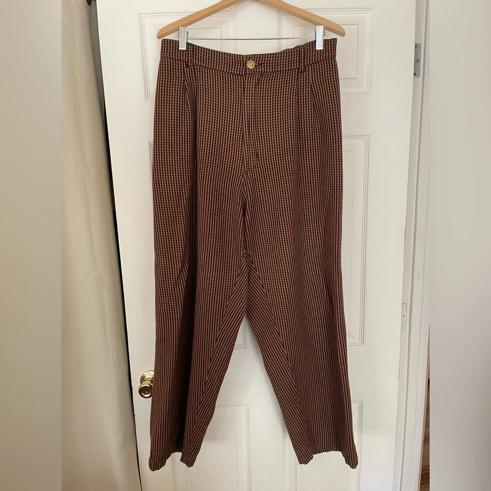 Big Bud Press Brown Checkered Trousers - Picture 3 of 8
